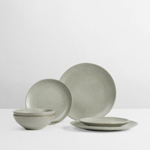 Broste Copenhagen Geschirrset Nordic Marsh 6-teilig / 2 Personen - 2 Speiseteller, 2 Frühstückteller und 2 Schalen