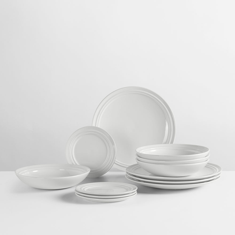 Broste Copenhagen Geschirrset Stevns 12-teilig / 4 Personen - 4 Speisetelle, 4 Frühstückteller und 4 Tiefe Teller