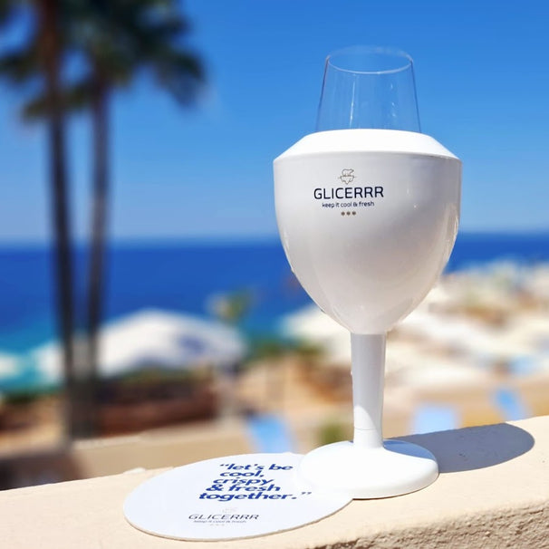 GLICERRR Weinglaskühler- und Halterset + Glas - 2-teilig