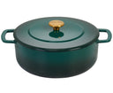 Combekk Bräter mit Deckel Gusseisen Holly Green ø 28 cm / 5,3 Liter - emaillierte Antihaftbeschichtung