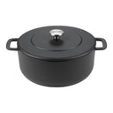 Combekk Bräter mit Deckel Gusseisen Schwarz ø 24 cm / 3,8 Liter - emaillierte Antihaftbeschichtung