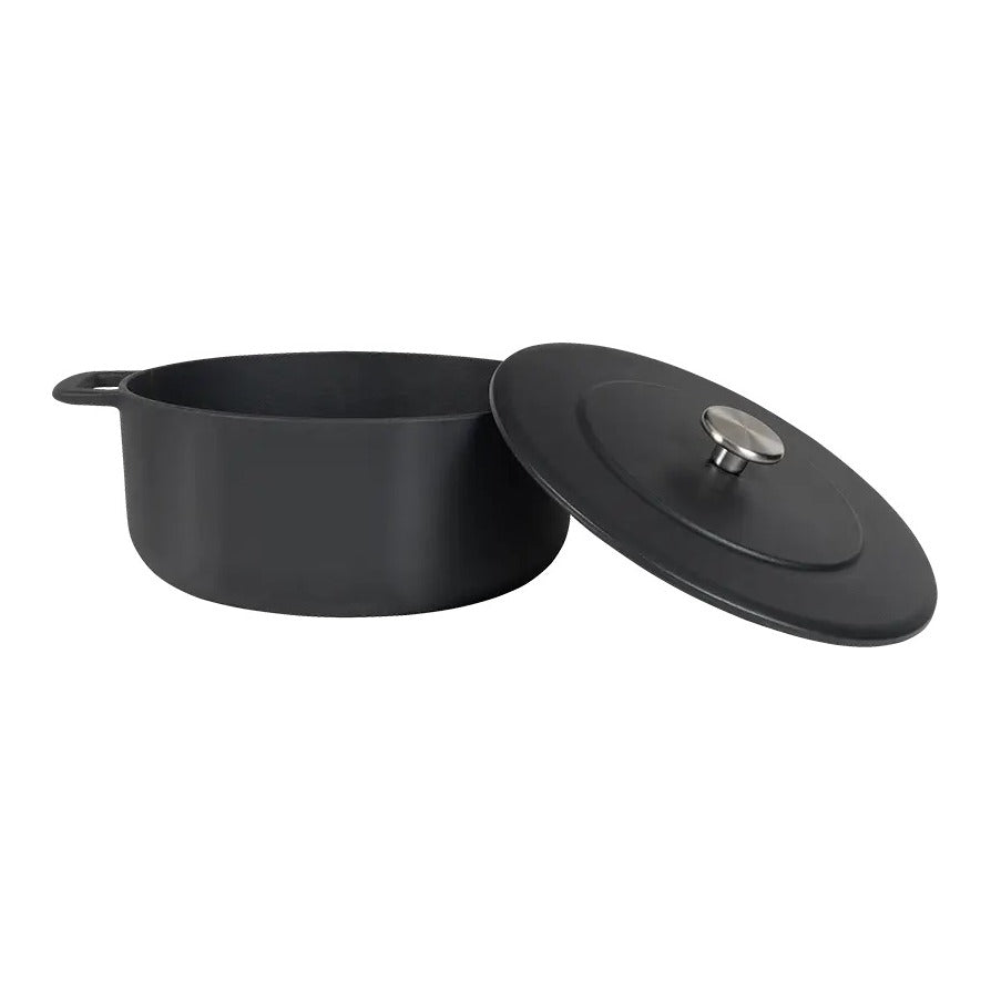 Combekk Pannenset Gietijzer Zwart 3-delig - Braadpan ø 24 cm - open