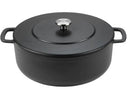 Combekk Bräter mit Deckel Gusseisen Schwarz ø 28 cm / 5,3 Liter - emaillierte Antihaftbeschichtung