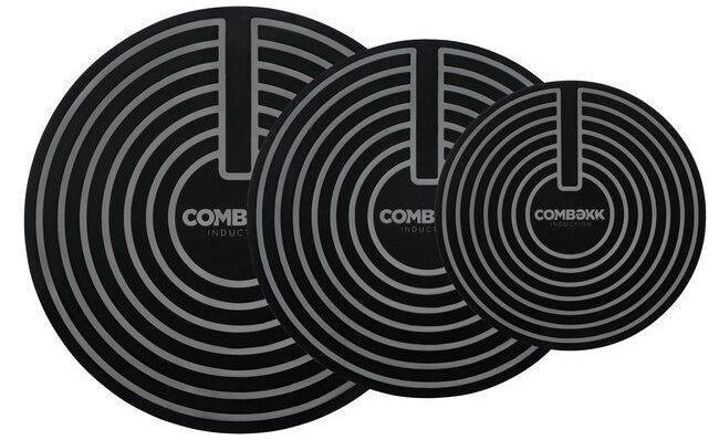 Combekk Induktionsmatte / Induktionskochfeld Schutzmatte Silikon - Ø 18 / 24 / 28 cm - 3 Stück