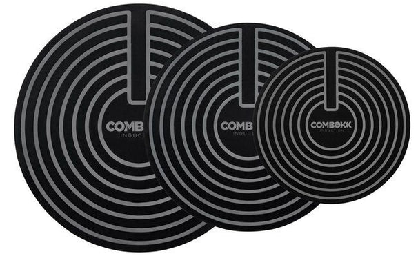 Combekk Induktionsmatte / Induktionskochfeld Schutzmatte Silikon - Ø 18 / 24 / 28 cm - 3 Stück