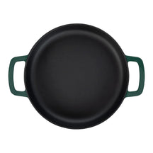 Combekk Pannenset Gietijzer Holly Green 4-delig - Koekenpan met 2 grepen ø 24 cm - binnenkant