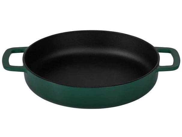 Combekk Bratpfanne mit 2 Griffen Gusseisen Holly Green ø 28 cm - emaillierte Antihaftbeschichtung