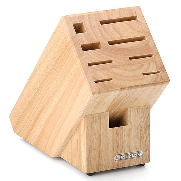 Continenta Messerblock mit Scherenschlitz - Gummibaumholz - ohne Messer