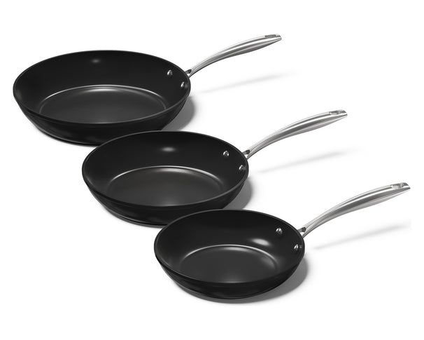 CP Bratpfannenset Signature Schwarz 3-teilig - ø 20, 24 & 28 cm - keramische Antihaftbeschichtung