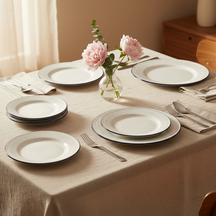 Cookinglife Geschirrset Whitmore 18-teilig / 6 Personen - 6 Speiseteller, 6 Frühstückteller und 6 Schalen