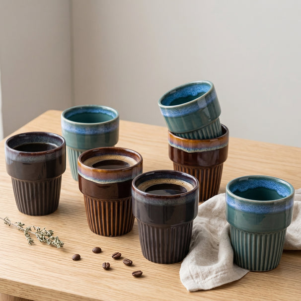 Cookinglife Kaffeetassen / Senseo Tassen - Horizon - 200 ml - 6 Stück
