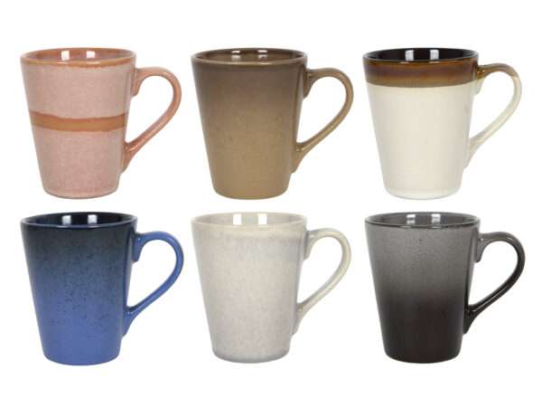 Studio Tavola Kaffeetassen mit Henkel Earth - 310 ml - 6 stuks von Cookinglife