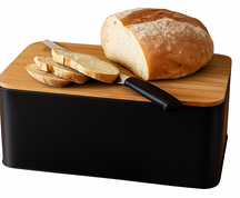 Cookinglife Brotkästen mit Brett - Matt Schwarz