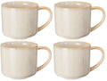 Cookinglife Kaffeetassen Serene Sand 330 ml – Steingut – 4 Stück