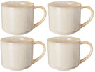 Cookinglife Kaffeetassen Serene Sand 330 ml – Steingut – 4 Stück