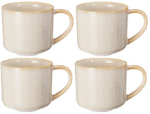Cookinglife Kaffeetassen Serene Sand 330 ml – Steingut – 4 Stück
