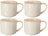 Cookinglife Kaffeetassen Serene Sand 330 ml – Steingut – 4 Stück