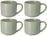 Cookinglife Kaffeetassen Serene Green 330 ml – Steingut – 4er-Set