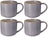 Cookinglife Kaffeetassen Serene Blue 330 ml – Steingut – 4 Stück