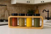 Cookinglife Gewürzregal Bambus 4-teilig