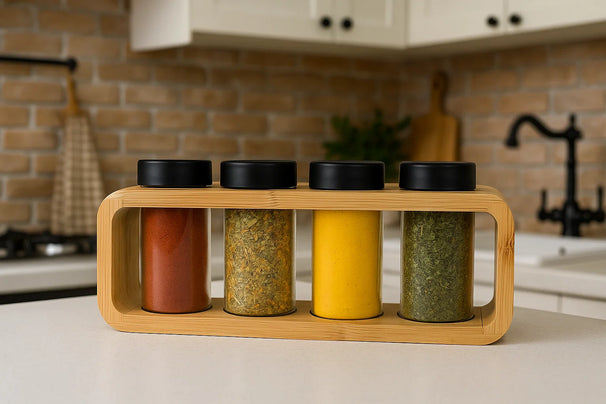 Cookinglife Gewürzregal Bambus 4-teilig