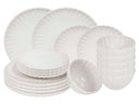 Cookinglife Geschirrset Cardida Off White 18-teilig / 6 Personen - 6 Speiseteller, 6 Frühstücksteller und 6 Schalen