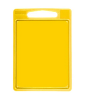 Cookinglife Schneidebrett mit Saftgrube 35 x 25 x 0,85 cm - Gelb