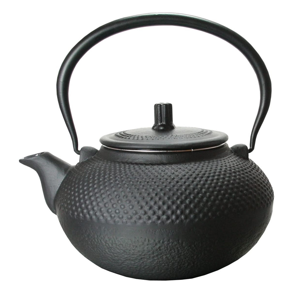 Cookinglife Teekanne Arare mit Edelstahlfilter - Gusseisen Schwarz - 1.5 Liter