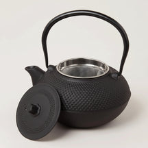 Cookinglife Teekanne Arare mit Edelstahlfilter - Gusseisen Schwarz - 1.5 Liter