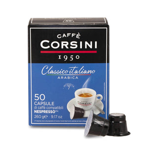 Caffè Corsini Kaffeekapseln Classico Italiano Arabica - für Nespresso - 50 Kapseln