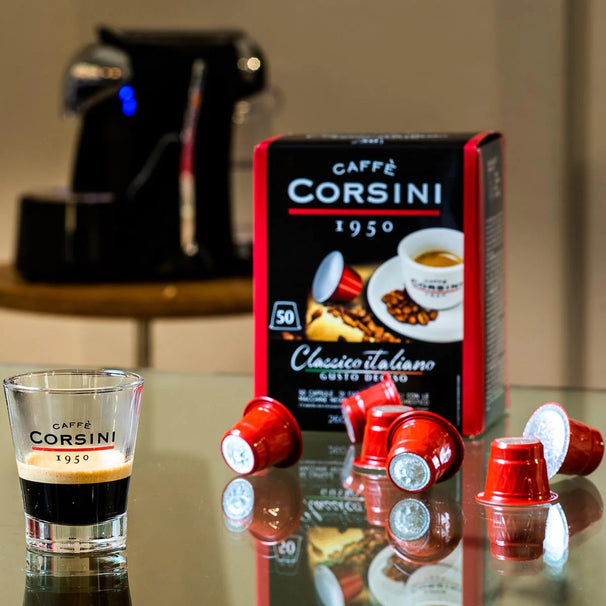 Caffè Corsini Kaffeekapseln Classico Italiano Gusto - für Nespresso - 50 Kapseln