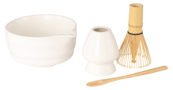 Cosy & Trendy Matcha Set - Porzellan & Bambus - 4-teilig