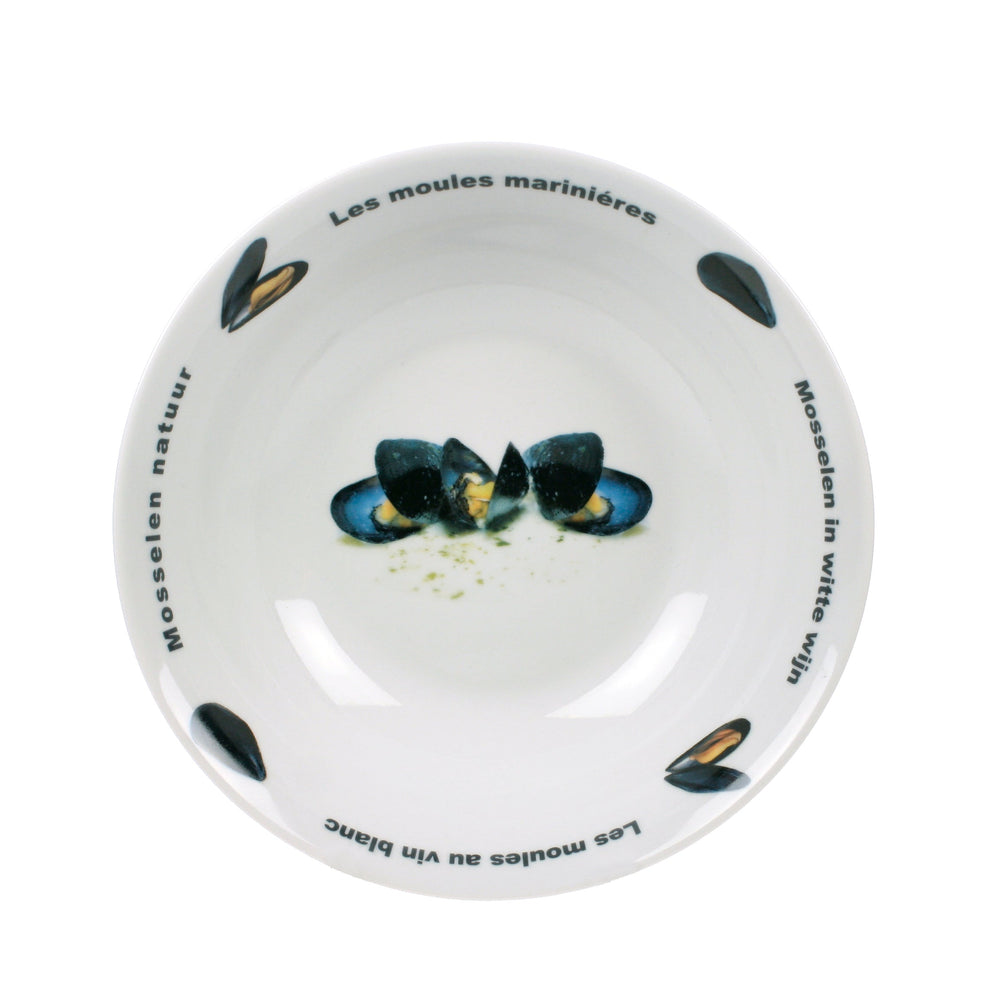 Muschelset - Muscheltopf ø 24 cm (Induktion) mit Muschteller & Anovi Muschelbesteck - 2 Personen