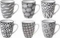 Cosy & Trendy Kaffeetassen Nikko Black 190 ml - 6 Stück