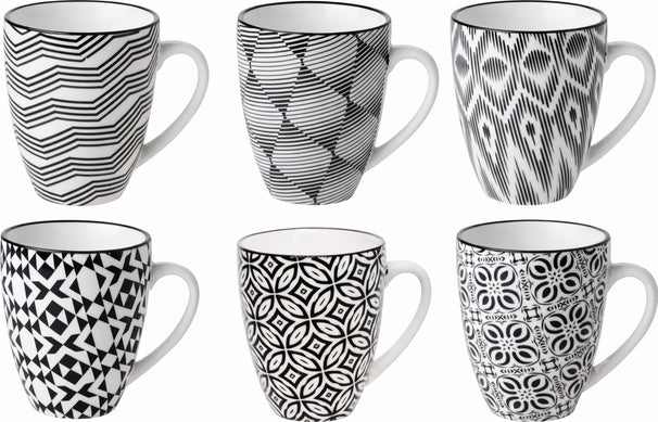 Cosy & Trendy Kaffeetassen Nikko Black 190 ml - 6 Stück