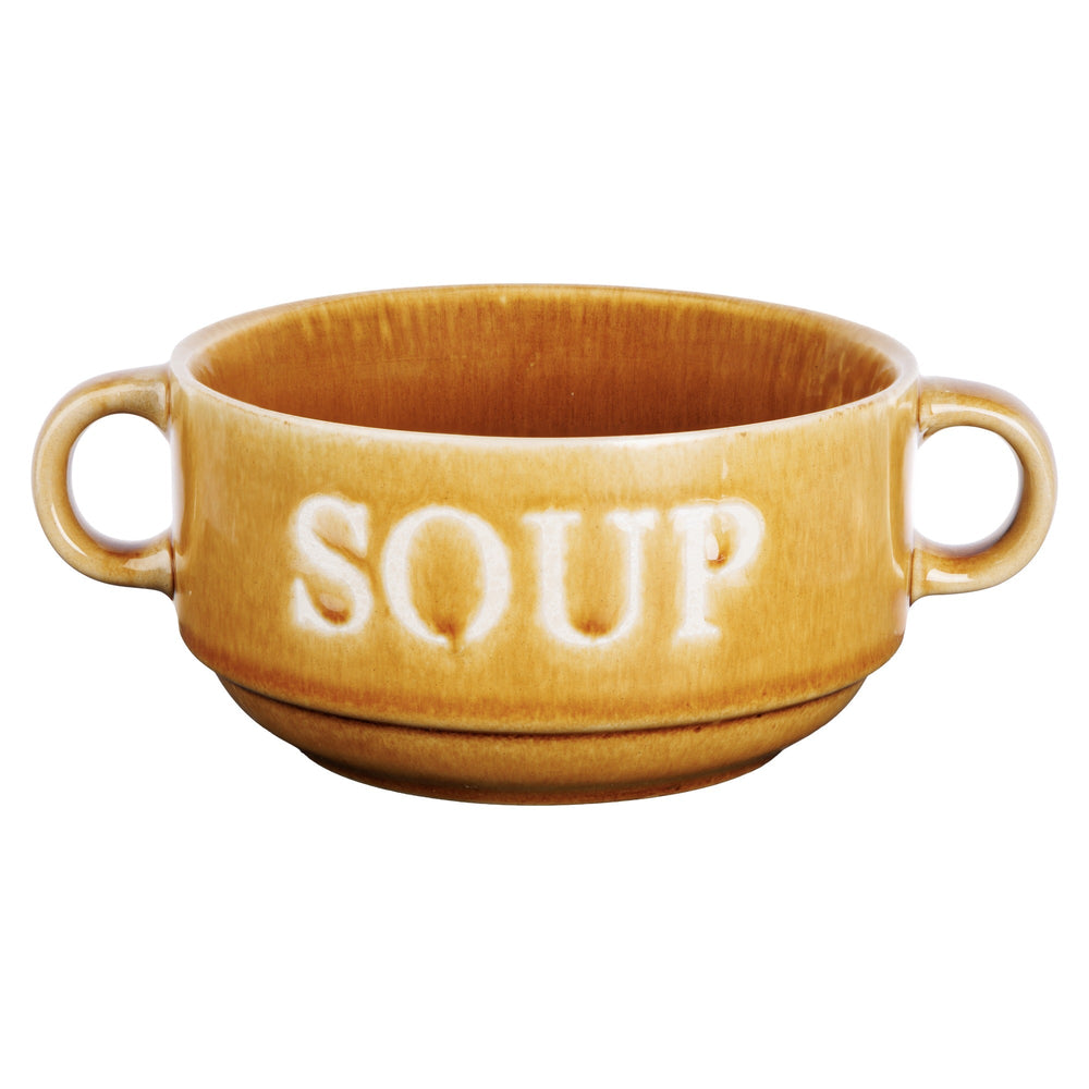Cosy & Trendy Soepkommen / Kommen Soup Multicolor ø 12 cm / 450 ml - 4 stuks - oker