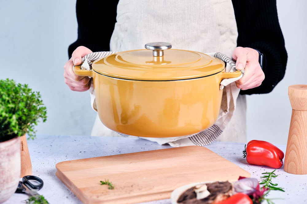 Cosy & Trendy Bräter Fontestic Gusseisen Amber Gold Ø 28 cm / 6.8 Liter – emailliert