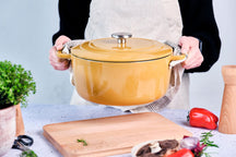 Cosy & Trendy Bräter Fontestic Gusseisen Amber Gold Ø 28 cm / 6.8 Liter – emailliert