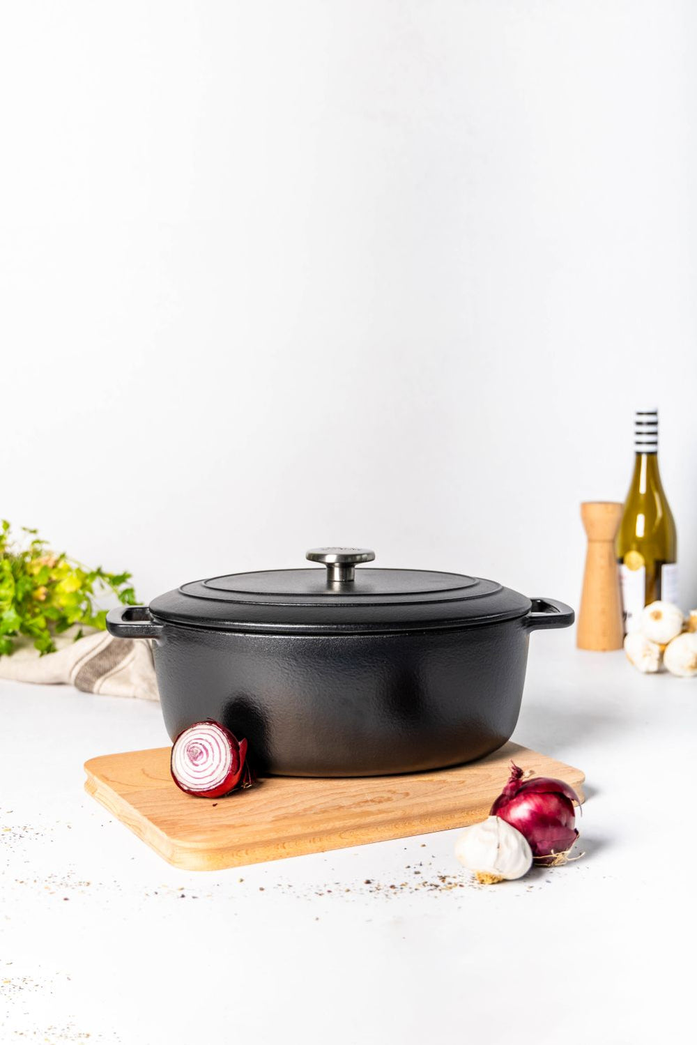 Cosy & Trendy Bräter Fontestic Gusseisen Schwarz Oval – 31 x 24 cm – Emailliert