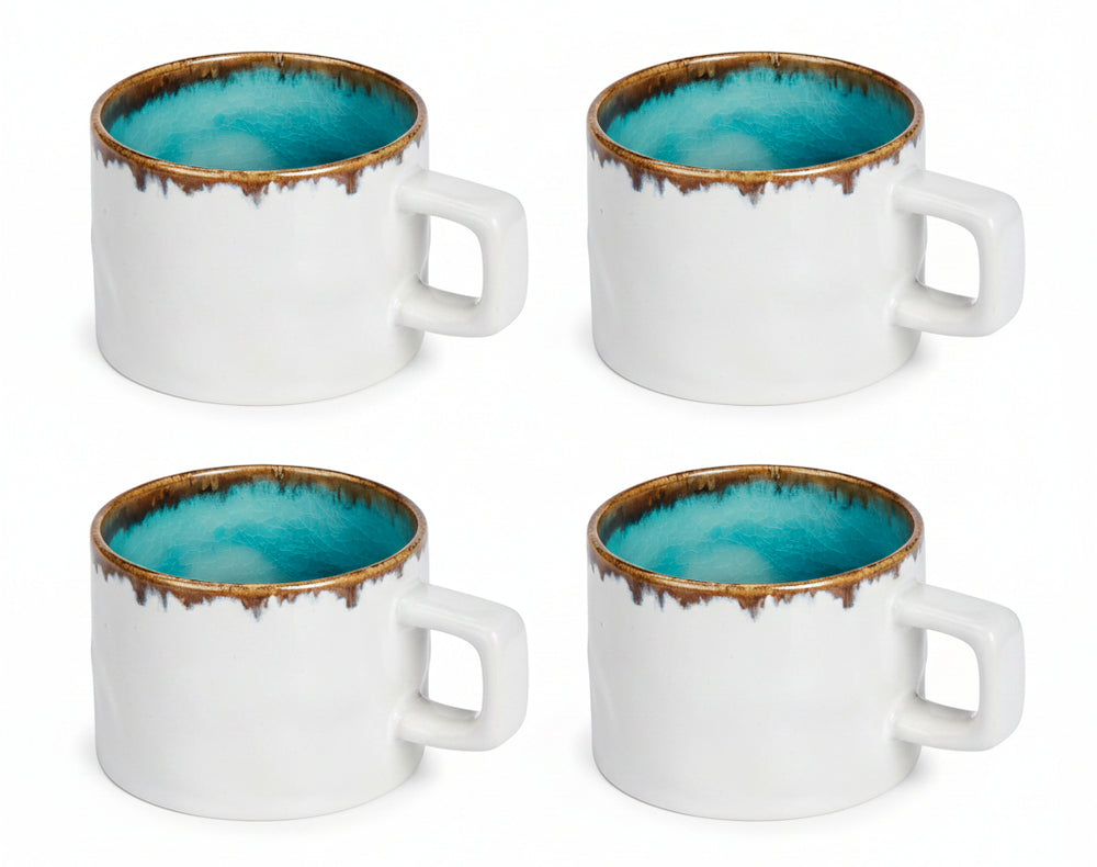 Cosy & Trendy Kaffeetassen Laguna Azzurro 230 ml - 4 Stück