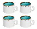 Cosy & Trendy Kaffeetassen Laguna Azzurro 230 ml - 4 Stück