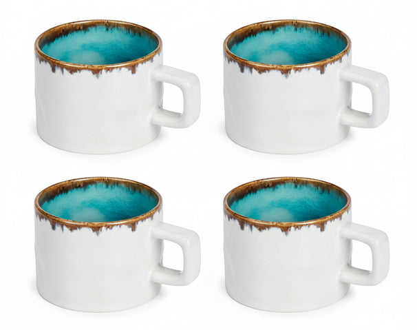 Cosy & Trendy Kaffeetassen Laguna Azzurro 230 ml - 4 Stück