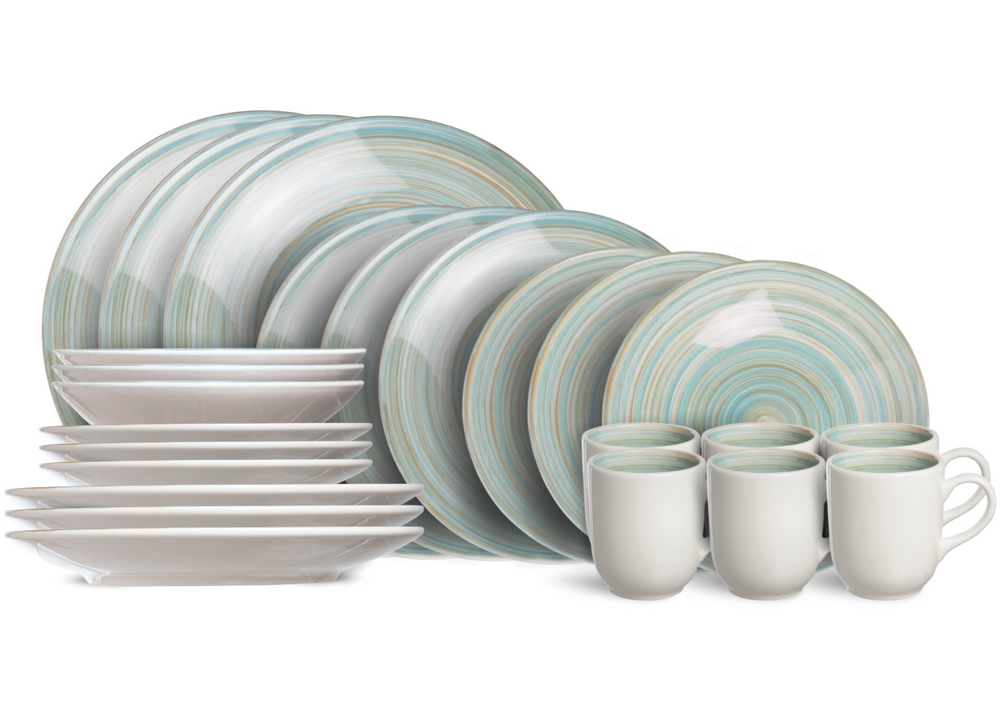 Cosy & Trendy Geschirrset Turbolino - Blau - 24-teilig / 6 Personen