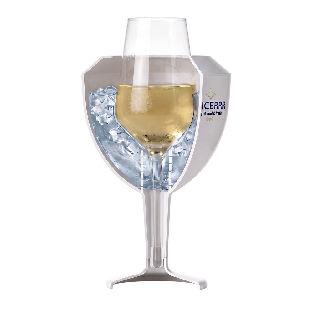 GLICERRR Weinglaskühler- und Halterset + Glas - 2-teilig