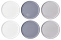 Cookinglife Dinerplatten Siaki - Weiß / Blau / Grau ø 26,5 cm - Porzellan - 6 Stück