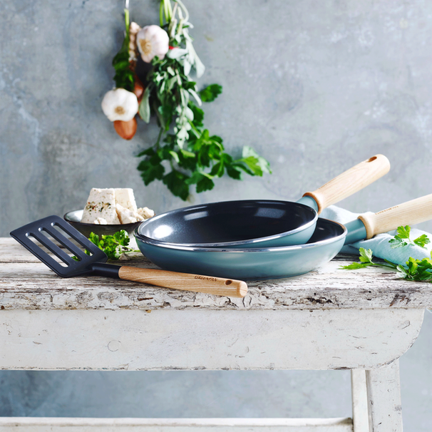 GreenPan Bratpfannenset mit Spatel - Mayflower - ø 20 & 24 cm - keramische Antihaftbeschichtung