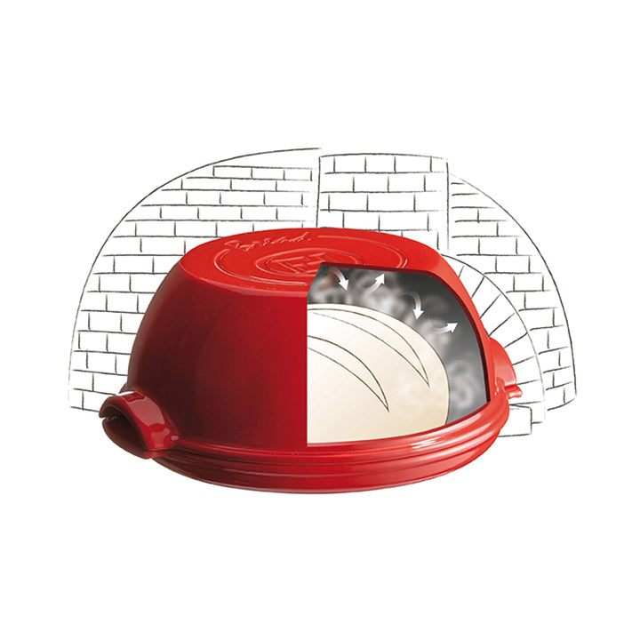 Emile Henry Brotbackform rund - Keramik - Fusain - ø 29,5 cm / 5,2 Liter