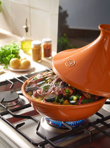 Emile Henry Tajine - Flame - Terracotta - ø 32 cm / 2,5 Liter