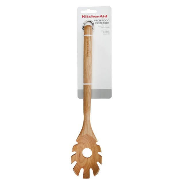 KitchenAid Spaghettilöffel Core Birkenholz 34 cm - Pastalöffel Servierlöffel