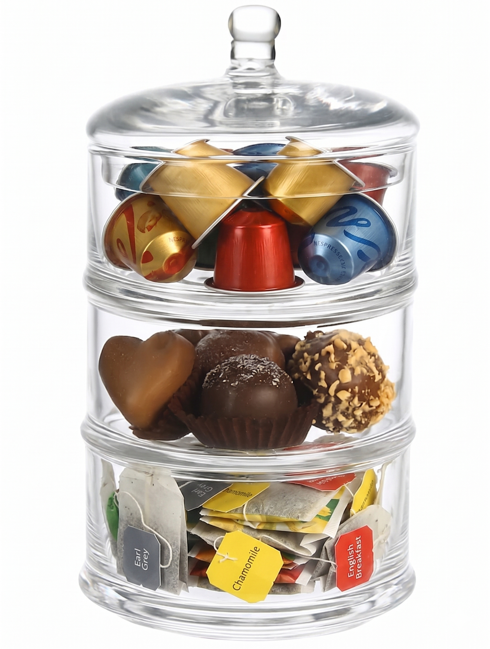 Cookinglife Bonbonniere Glas Ø 12,5 cm - Zum Aufbewahren und Präsentieren von Pralinen
